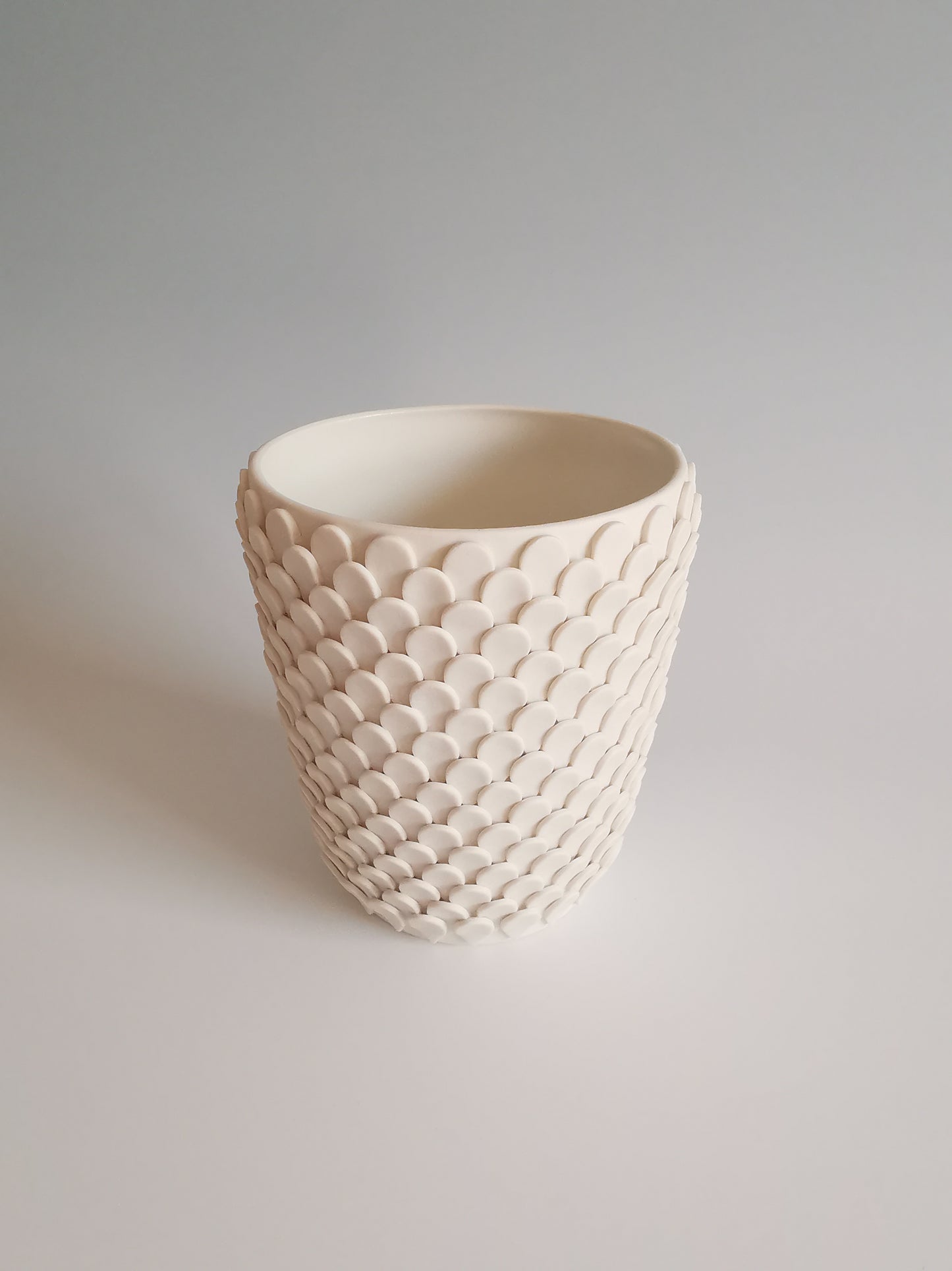 Large White Teardrop Vessel