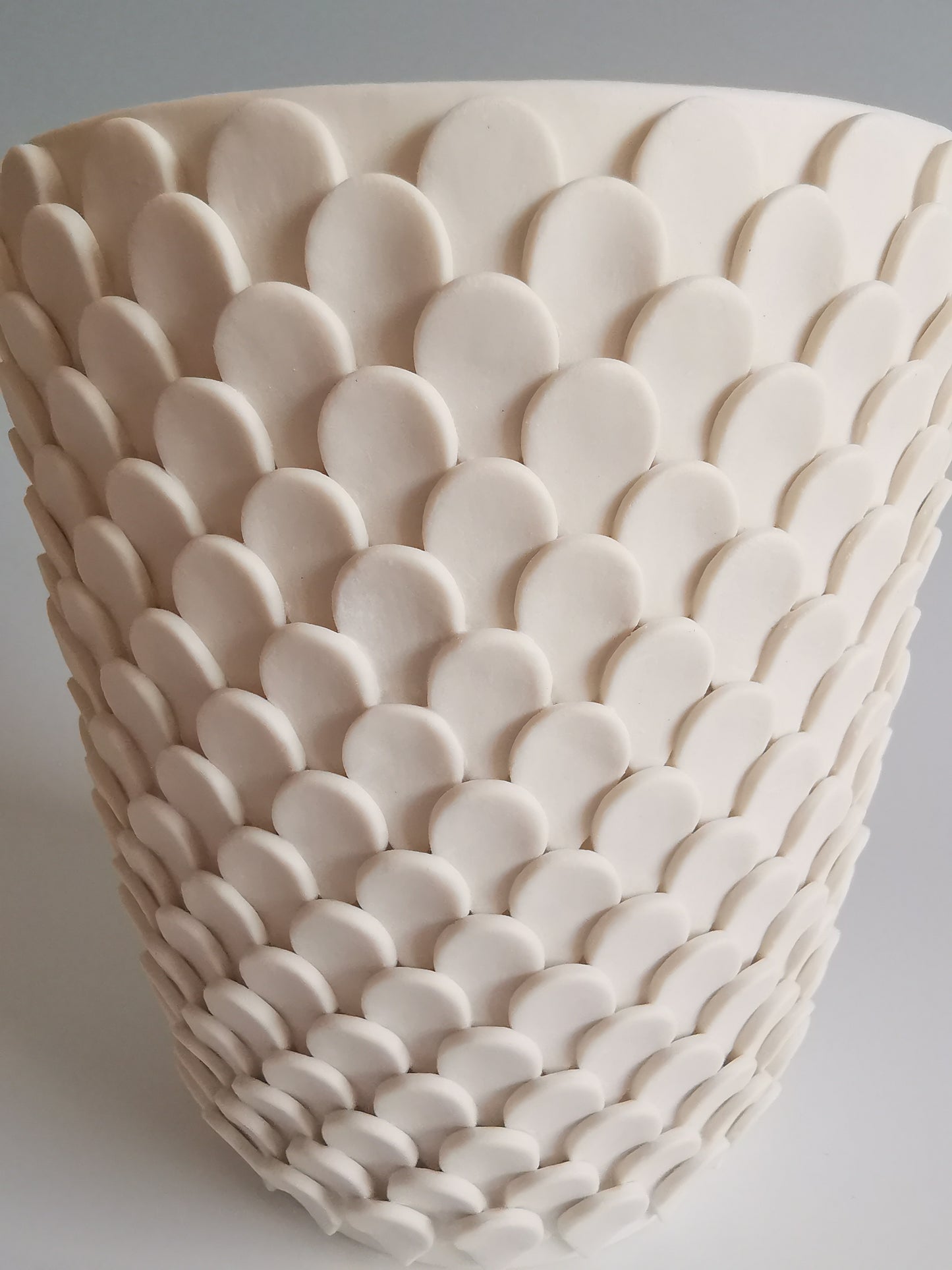 Large White Teardrop Vessel