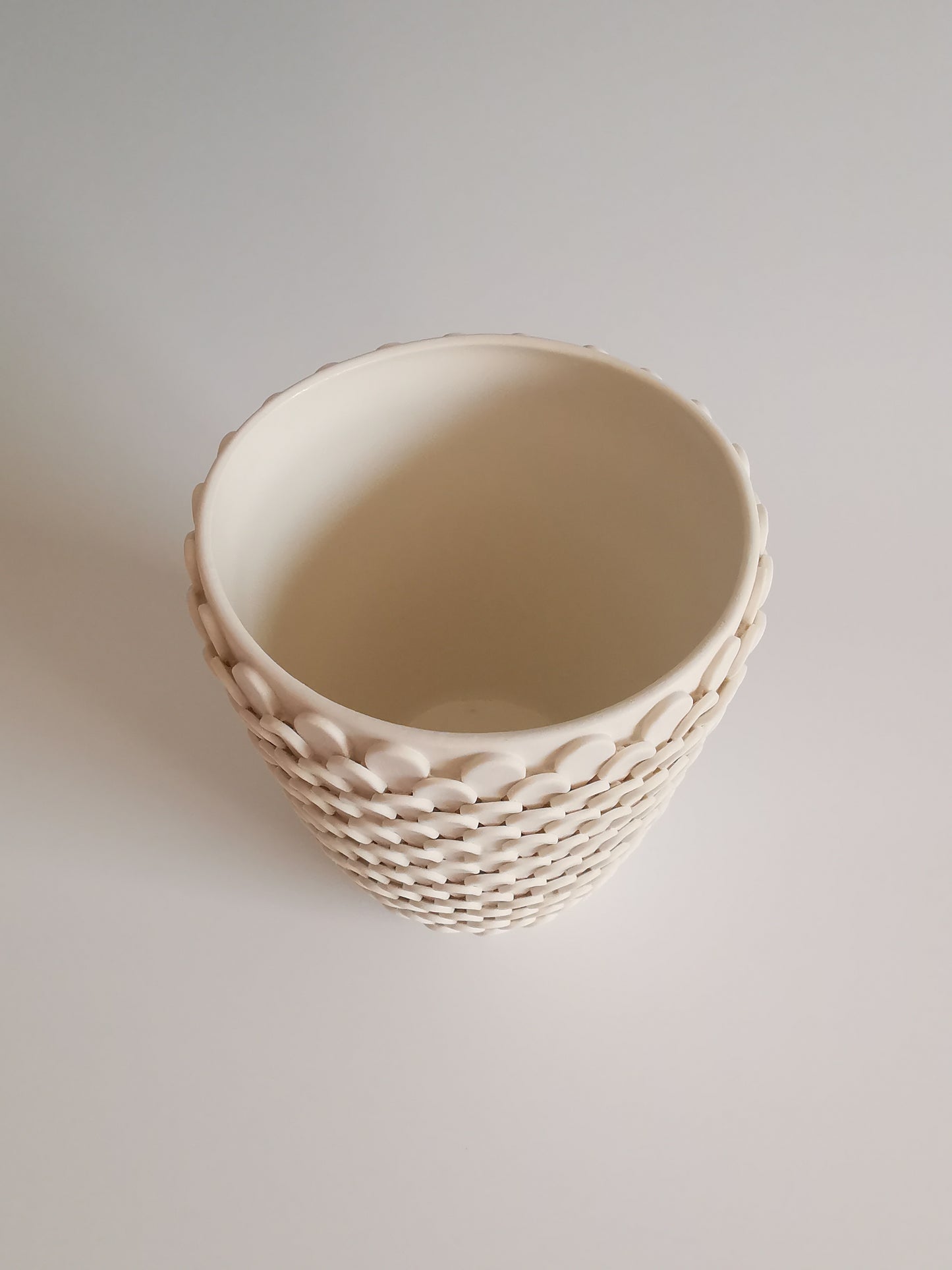 Large White Teardrop Vessel