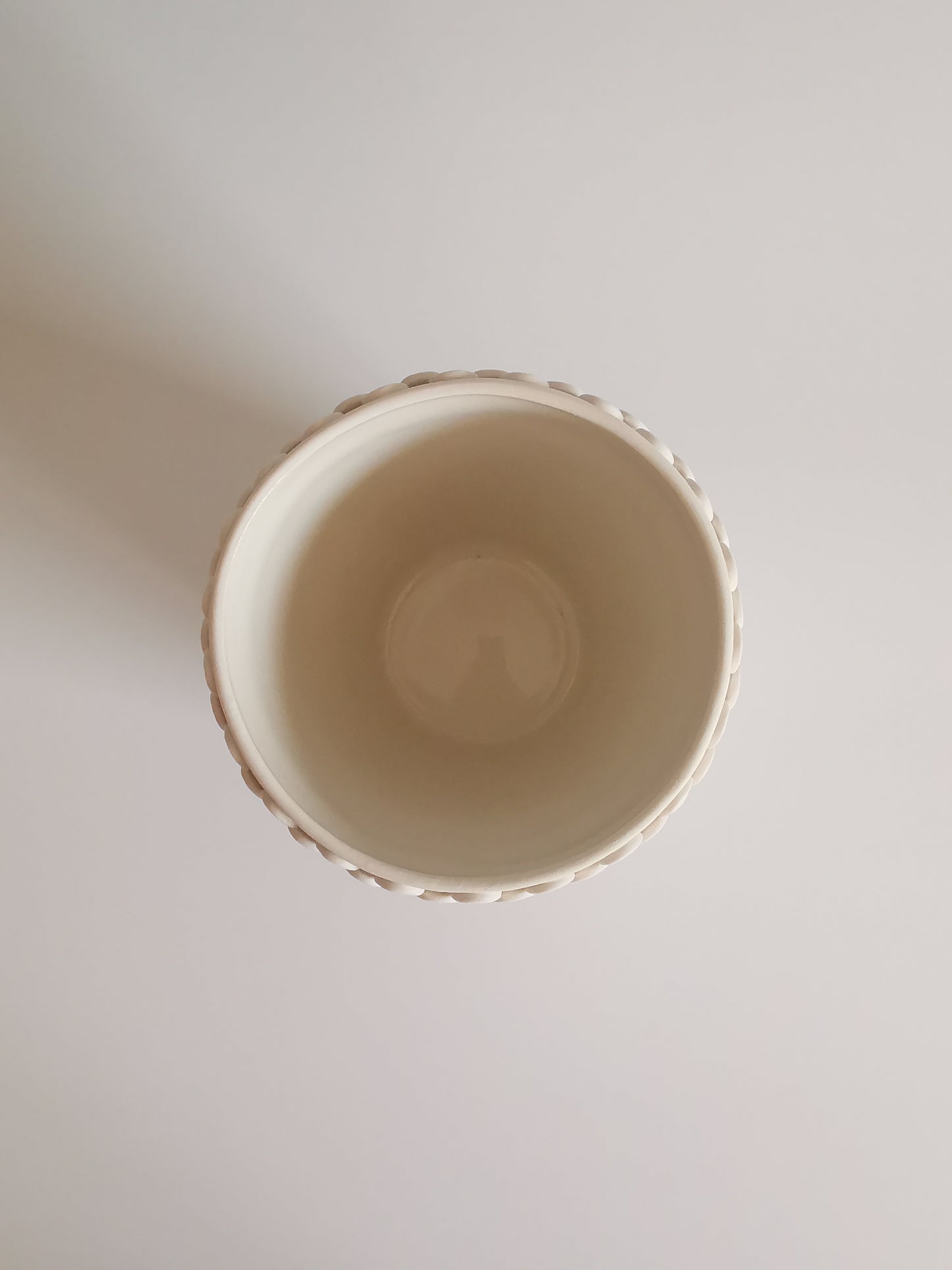 Large White Teardrop Vessel